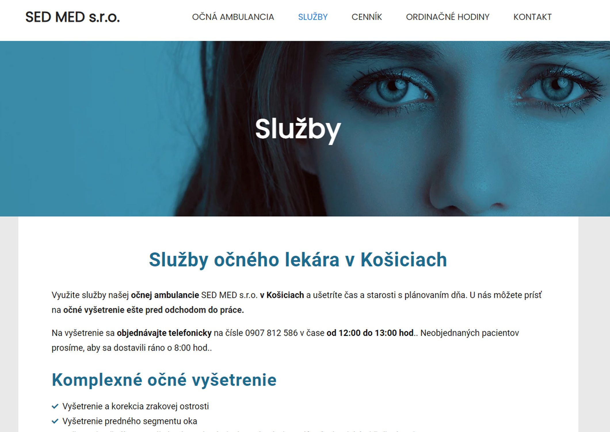 ukazka sed med stranky